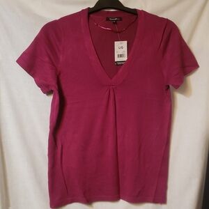 George Women's Fuchsia V-Neck Tee